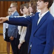 Zdjęcie - Ślubowanie klas pierwszych (październik 2021 r.)